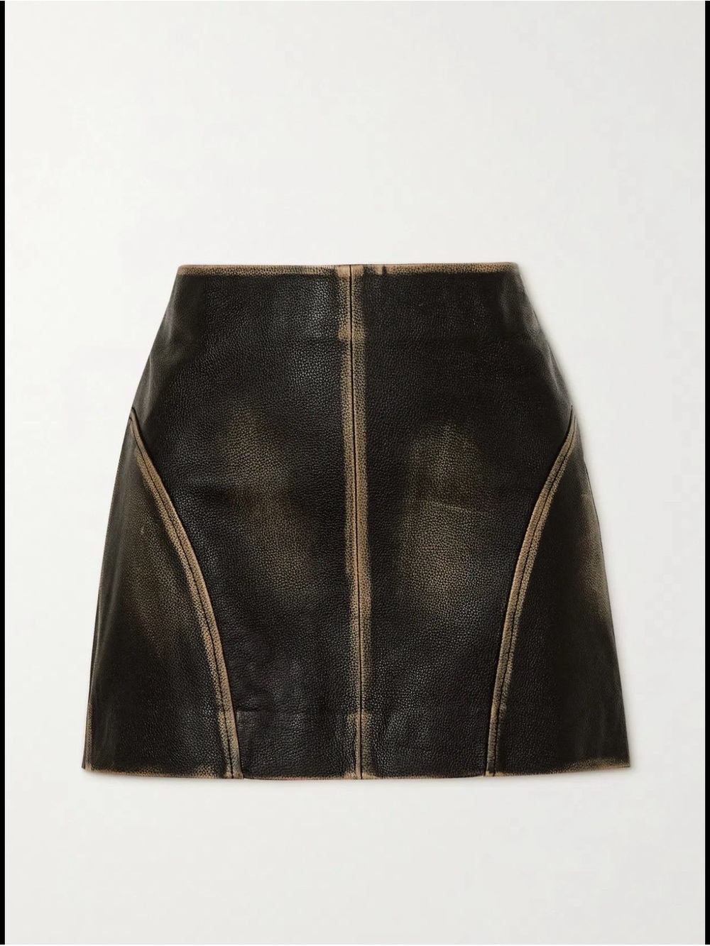 REMAIN BIRGER CHRISTENSEN Washed Leather Mini skirt